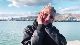 Blonde Public Blowjob Dick and Cum Swallow at the Lighthouse