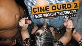 Cristina Almeida with a lot of strangers at the sex theater