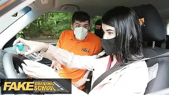 Fake Driving School Whore Dee Licks Instructor’s Disinfected Burning Meat