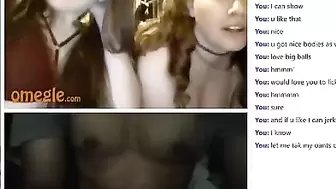 Omegle White Females Lick on Melons and Love Huge Balls