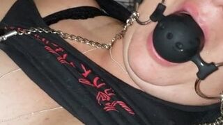 wifey tied up, humiliated forced to taste own twat juice