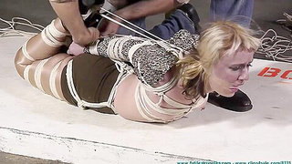 Bitch Blonde Suffers Incredible Hogtie By Mamaic P2