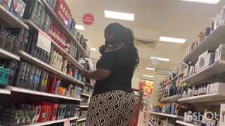 Chocolate Rear-End Milf Teasing me with Booty