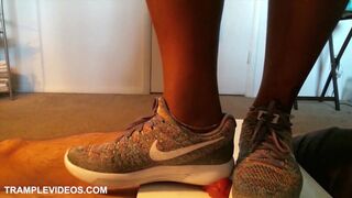 Prick Crushed Trampled under sneakers and bareback feet until jizz