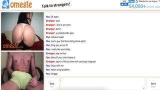 Omegle: 19 Yo Colombian Bitch with Long African Hair and Amazing Fit Body Asks me to Spunk on her Humongous Behind