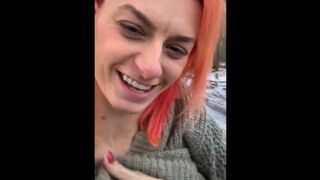 I am an Insatiable Exibitionist Girl Furiously Masturbating in Public