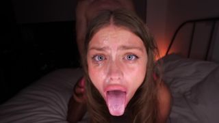 THROAT DESTRUCTION! Sloppy oral sex, spit play and facefucking!