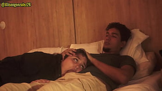 Watching a tape with my stepbrother and I accidentally swallowed his rod (they almost discovered us) ALISONGONZALEZ26