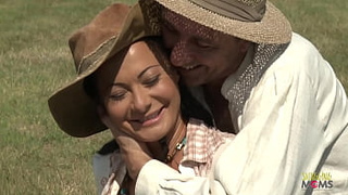Steve Holmes anal mounts Sandra Romain with his gigantic rod
