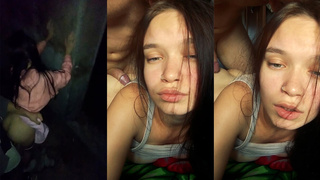 Sexed an 18 year mature hottie booty the garages and then on the bed