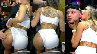 Bianca Demarchi shows off her body silhouette, bites Ruan's ear and neck, how charming! - Podcast Pápum no Barraco!