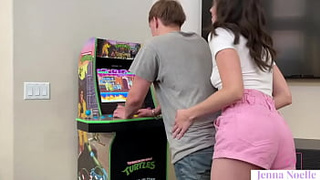 Chick Jenna Noelle gets face plowed at arcade by Josh Lewish
