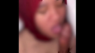 Indonesian porn fucking tight cunt huge wang red hijab