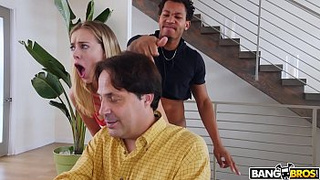 BANGBROS - Fresh Haley Reed Mounts Bf Booty Her Dad’s Back