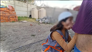 Argentinian engineer Nataly fucking on construction site