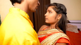 Desi woman from Indian village waited for her fiance at the door of the house to satisfy her sex lust