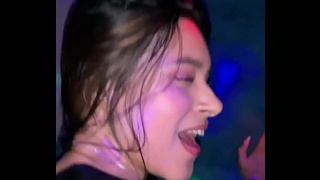 Hispanic teeny mounts hard with strange at nightclub