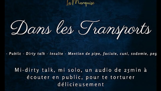 Dans tes transports - french audio tease public naughty talk