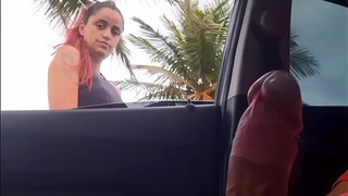 Masturbating in public in the car!