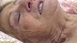 ugly 90 years cougar grandmother deep plowed