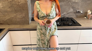 Stepmom Mounts Stepson So He Doesn't Tell Stepdad Her Hidden - Russian Amateurs With Conversations And English Subtitles