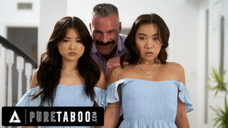 PURE TABOO Japanese Stepsisters Lulu Chu & Kimmy Kimm Fulfill Their Stepdad's Doppelganger Fantasy
