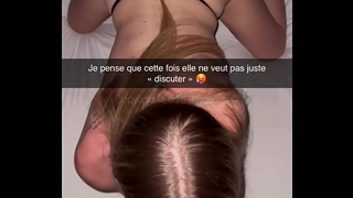 French Cheat Snap - Skinny blonde cheats on her BF with his best friend!!