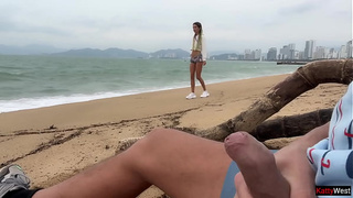 Public Wang Flashing - I see that you are jerking off to me and I want to help you jizz!