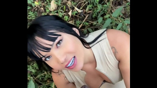 Sexy Chinese Lady Was Stopped at a Blitz and Hammered Without a Condom with a Rio Police Officer in the Woods