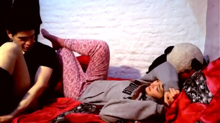 Alluring teeny lovers has fun and ends in cream-pie