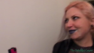 Tattooed Ex-Gf doing her first Cumwalk in Amsterdam - Public walk of shame