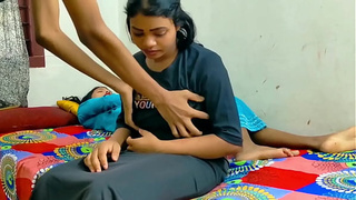 best Threesome Sex 2025 :- Rahul poked his girlfraind and wifey on the same bed, threesome sex enjoyed together