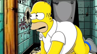 Married Housewife Gets Slammed In A Public Kinky Restroom. Asian cartoon. Simpsons Parody.