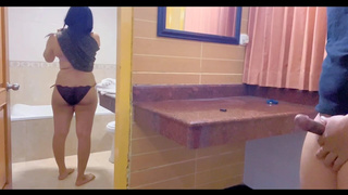 A bra when my stepmom pissed I ended up fucking her because her body was hot