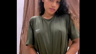 She looks innocent but she likes to masturbates her cunt every day