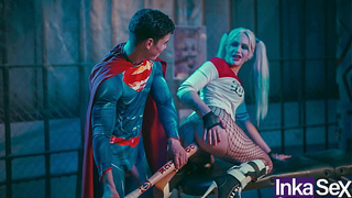 Superman inserts Harley Quinn's bat into his ass-hole to save the world.