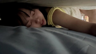 Stuck my Stepsister in the Bed but My schlong cannot handle while saw her massive butt