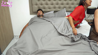 My stepsister invites me to her house, the 3 of us share a bed and I end up fucking her boy.