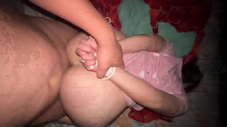 I tie up my stepsister and she enjoys it when my wang goes all the way in.