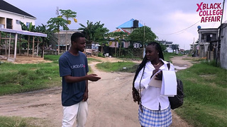 GHANA STREET FIANCE CONVINCED A SCHOOL SLUT TO CHOOSE DARK DONG OVER CLASS WORK. ENJOY IN 4K