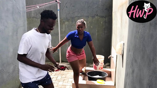 HORNY WHORE RUNNING AFTER HER NEIGBOR'S ENORMOUS PENIS. ENJOY ON 4K