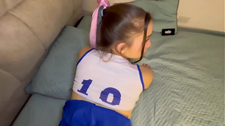 My stepsister dressed up for me and I hammered her