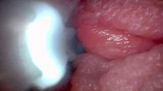 Let's take a peek into my juicy vagina together (endoscope cam)