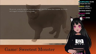 VTuber LewdNeko Plays Sweetest Monster Part one