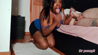 DR PUSSY2 - Gorgeous African gives hidden bj to brother-in-law with 9-inch rod in the morning