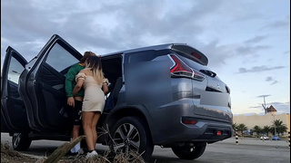 Risky Anal sex in public parking lot