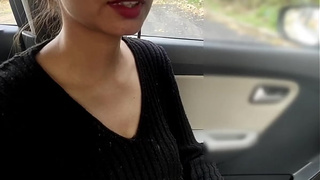Desisaarabhabhi - Fucking my girlfriend outdoor risky public sex with ex BF Sweet alluring ex GF ki chudai in Car