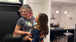 Lovers invites neighbors over for dinner and it ends in sex.