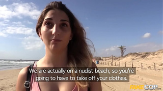I Found Her on a NUDIST BEACH and Boned her - Fake Cop