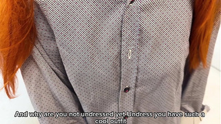 I Called a Girl for Christmas and My Stepsister Came - I Rammed Her Tiny Twat and Jizz on Her Behind - English Subtitles